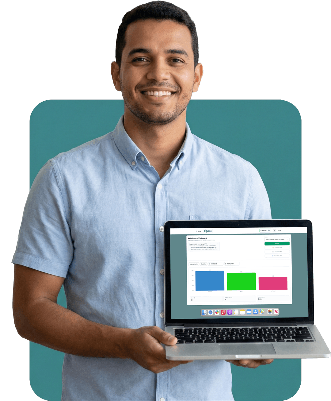 Tela de relatórios do sistema.